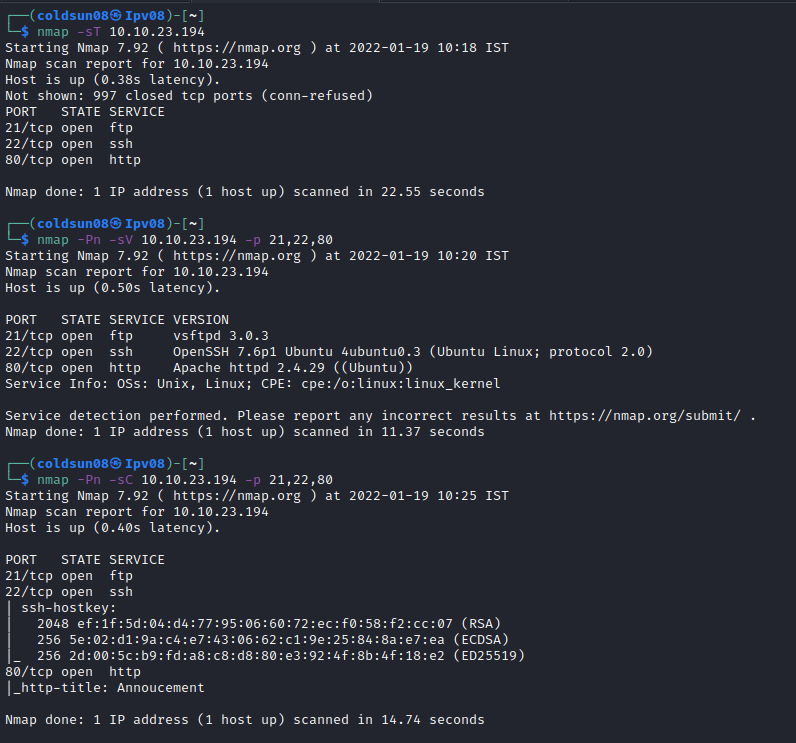 Nmap result