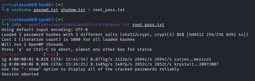 root password cracking