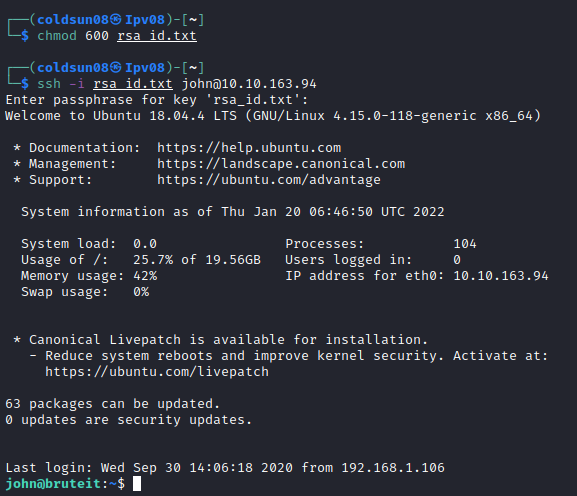 ssh login