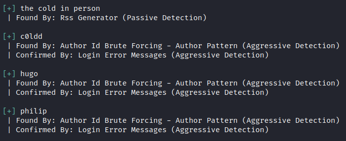 wpscan user enumeration