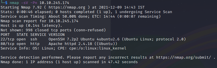 Nmap result