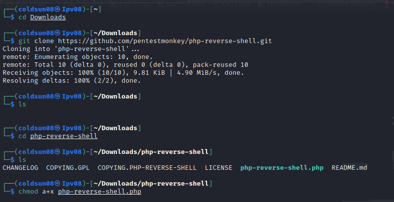 php reverse shell