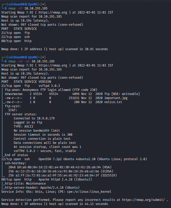 nmap scan