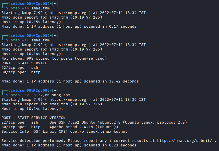 Nmap scan